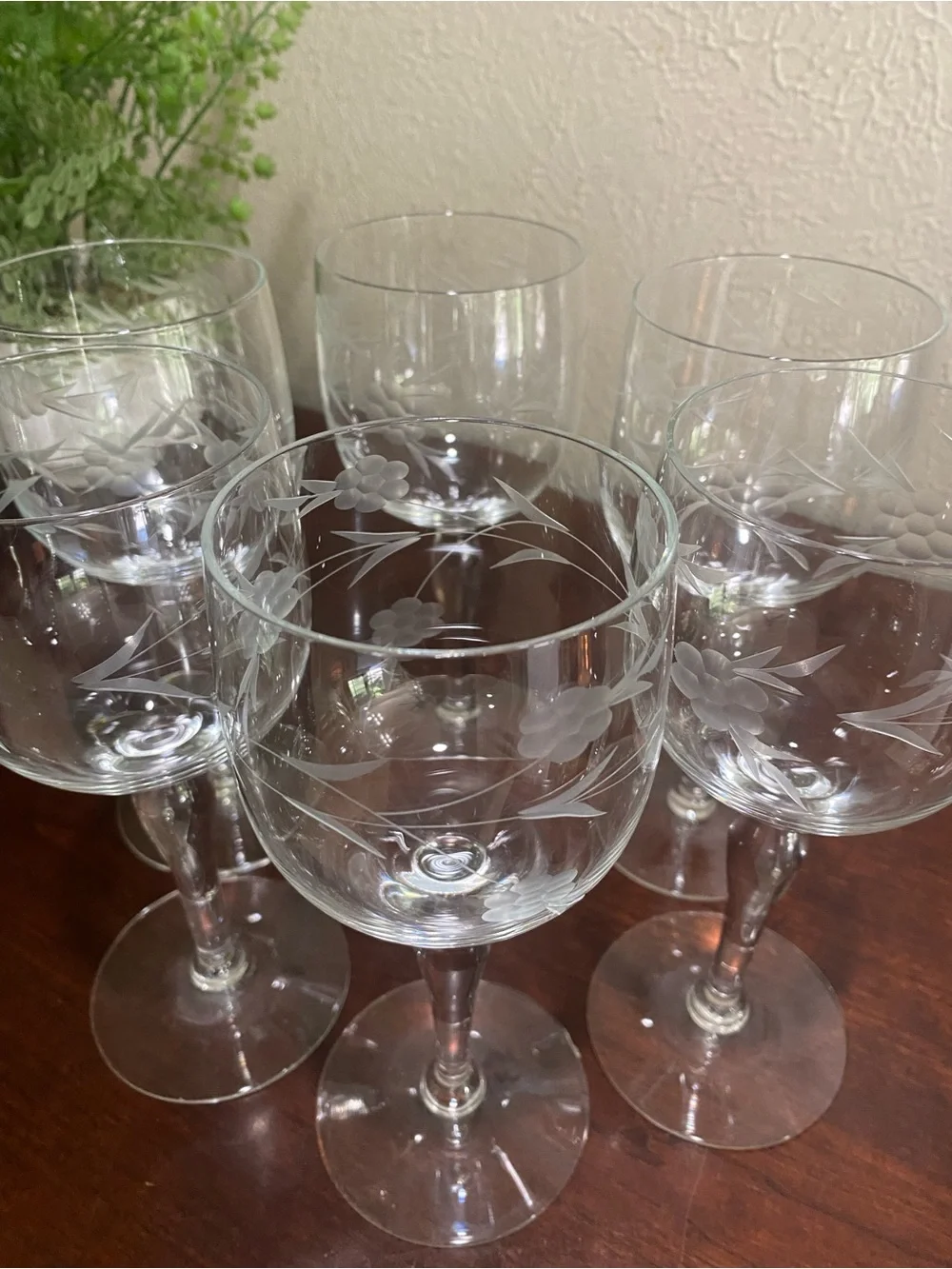Vintage, Set of 6, Princess House Bordeaux Cordial Wine Glasses
